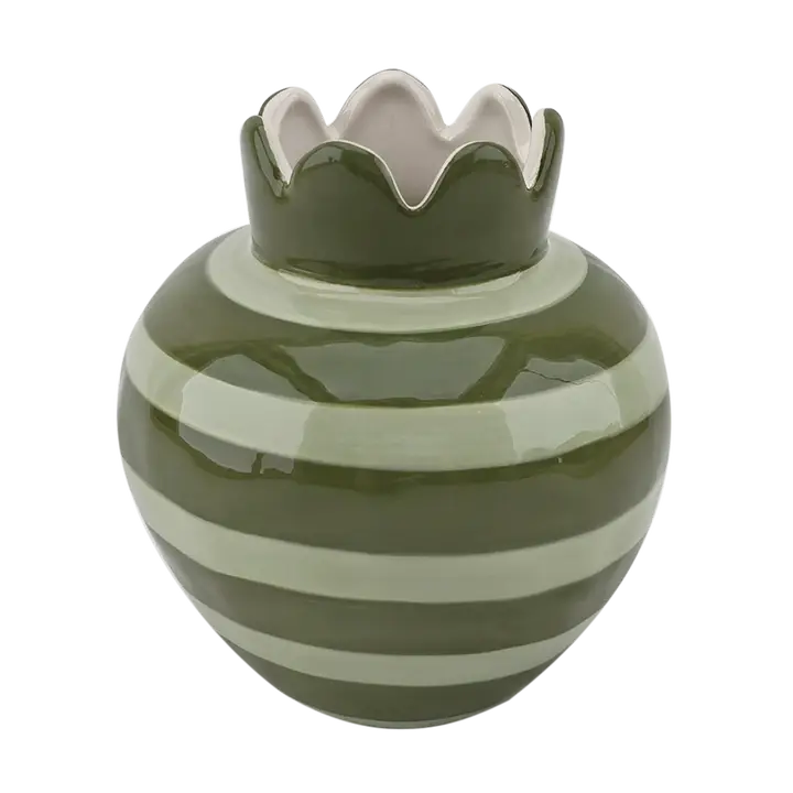 Vase Khaki Wavy
