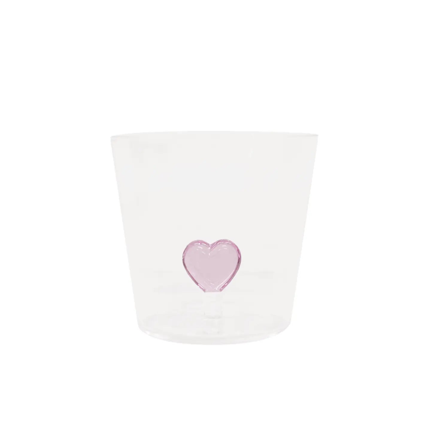 Verre gobelet - Coeur Rose