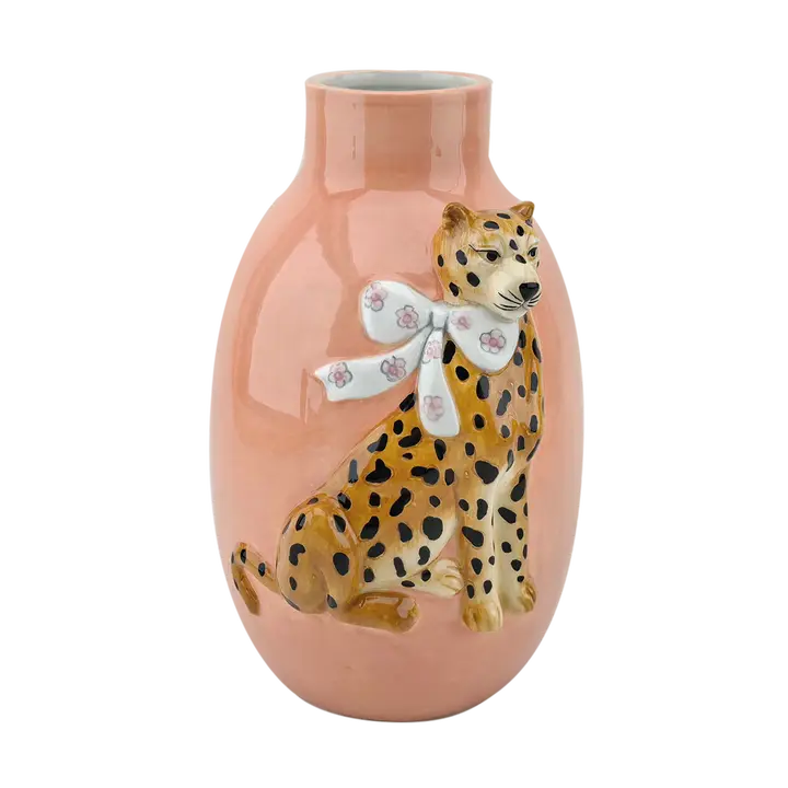 Vase Orange Leopard
