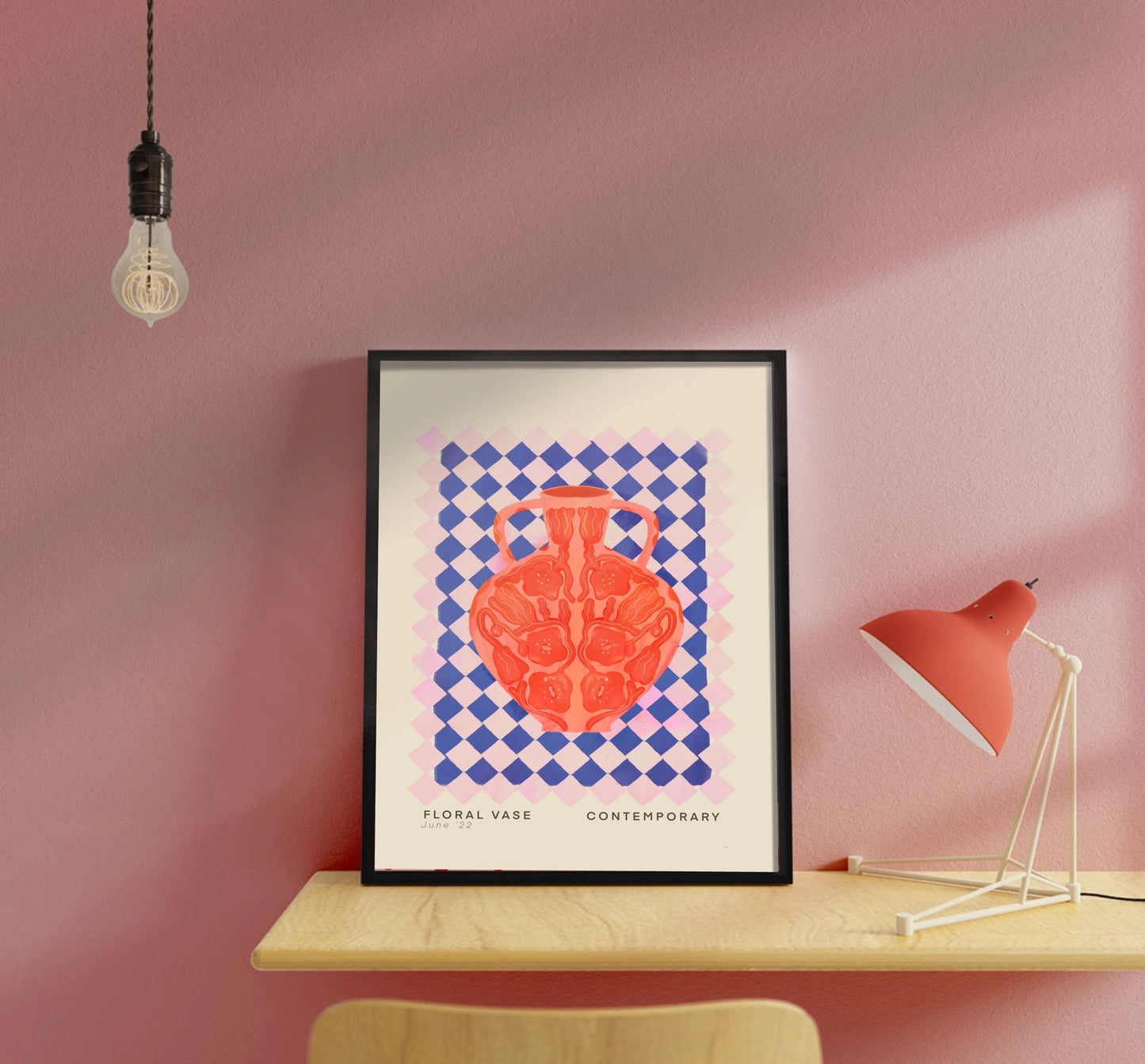 Floral Vase - carreauté A4