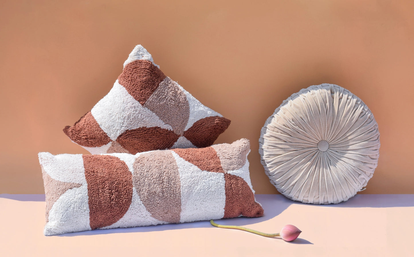 Coussin Rangoli Brun