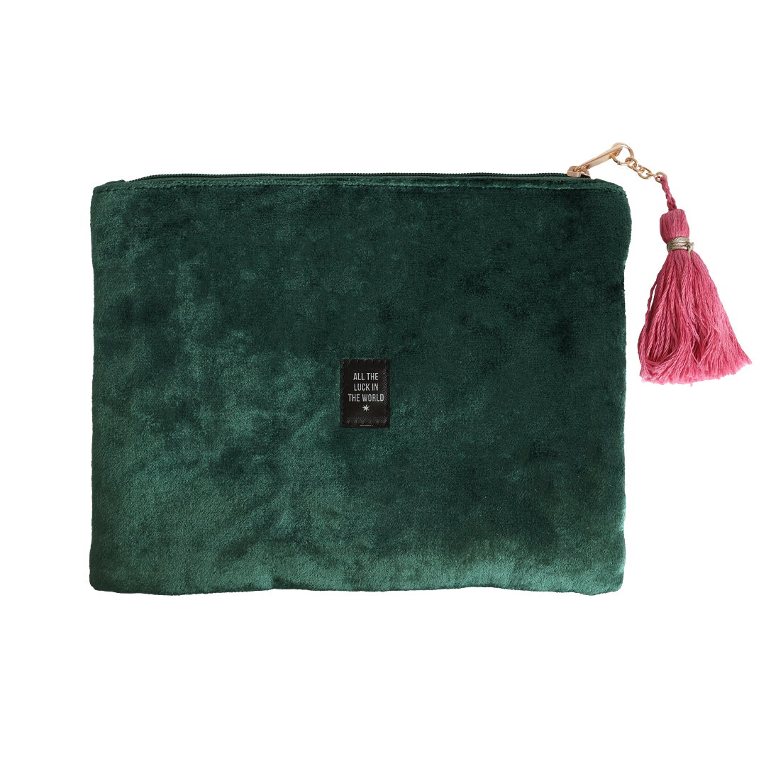 Pochette Perlée Chat & Fleurs