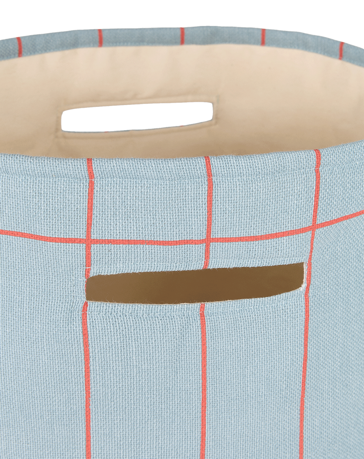 Grand Panier de Rangement Bleu Rouge Grille