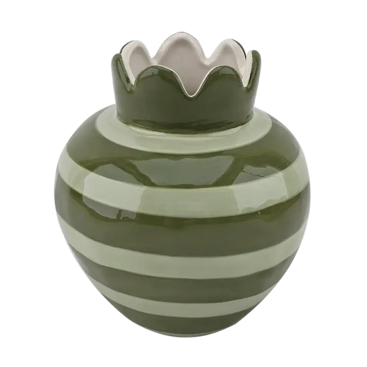 Vase Khaki Wavy