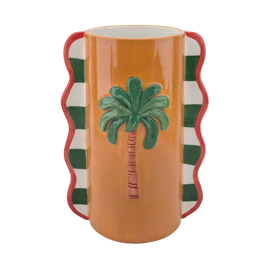 Vase Orange Straight Palm