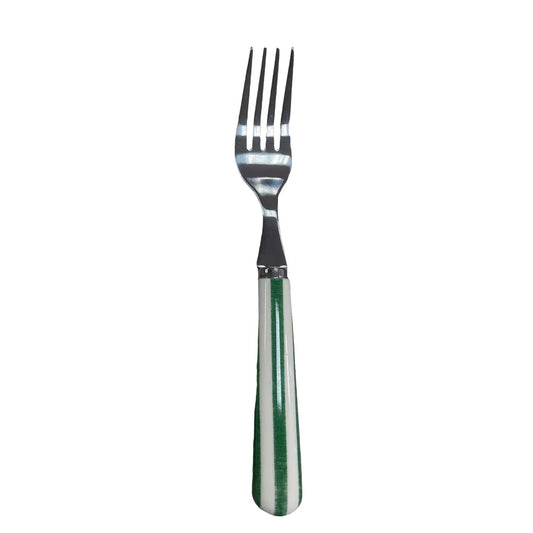 Fourchette Leo Rayure Verte En Inox