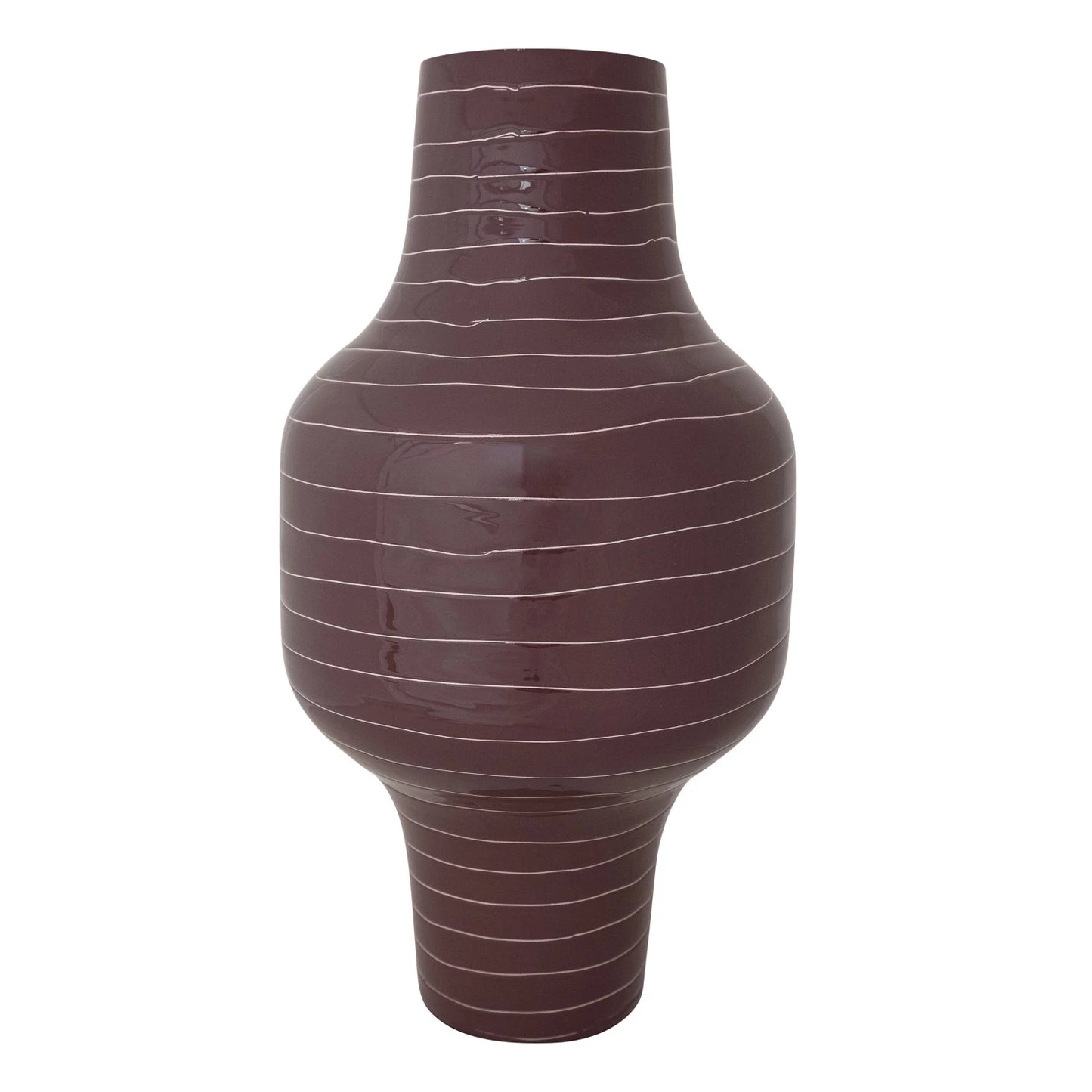 Vase Rayé Prune