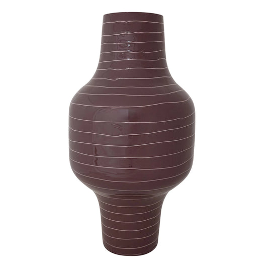 Vase Rayé Prune