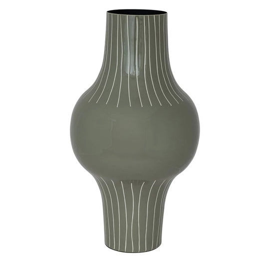 Vase Rayé Gris