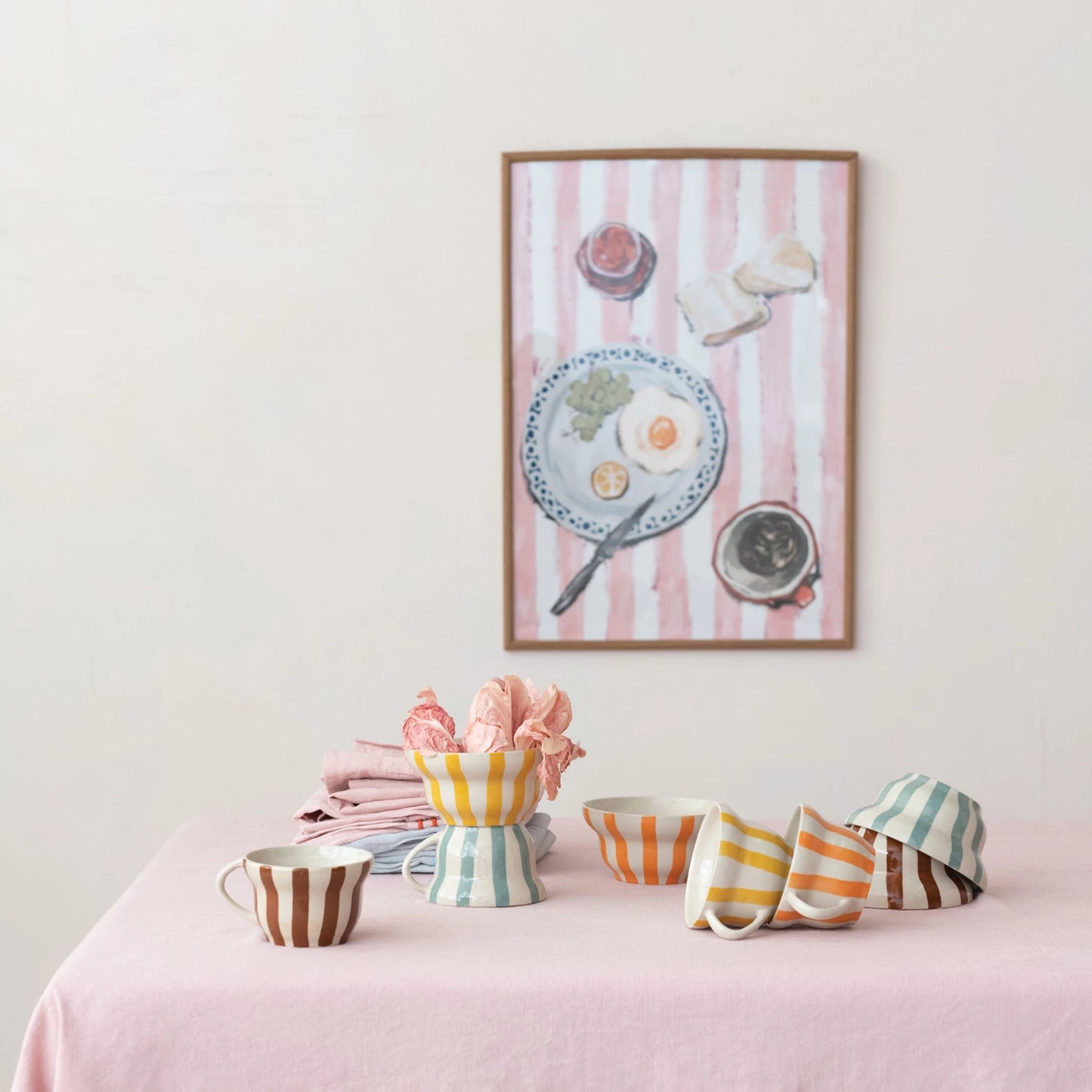 Bol Rayé Paint à la Main