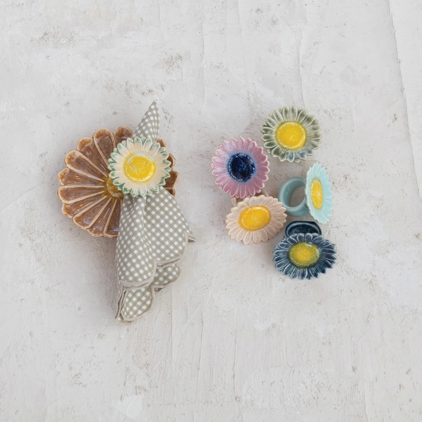 Rond de Serviette en Fleur