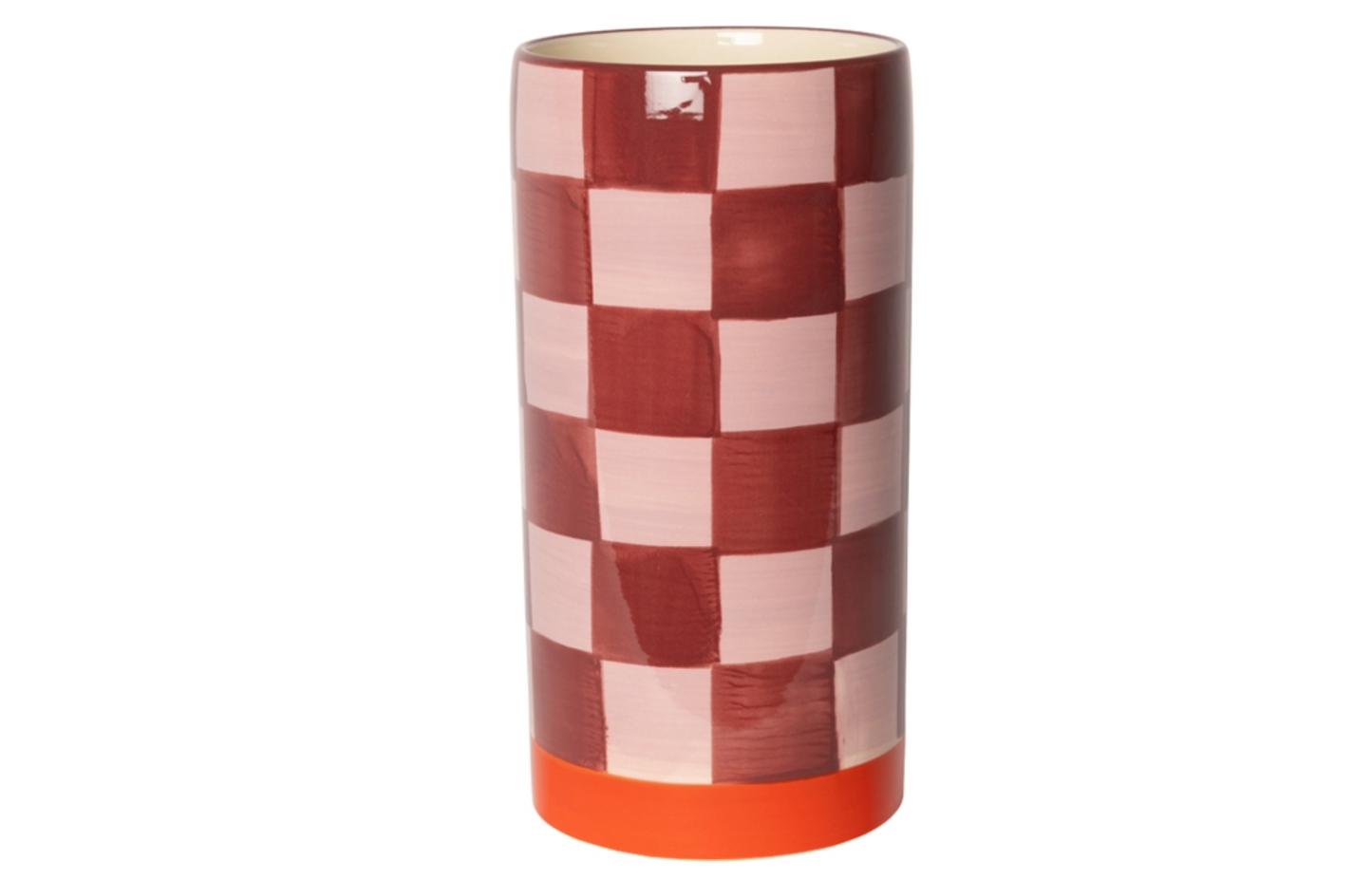 Vase Carreau Rouge/Rose