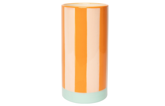 Vase Rayé - orange/rouge