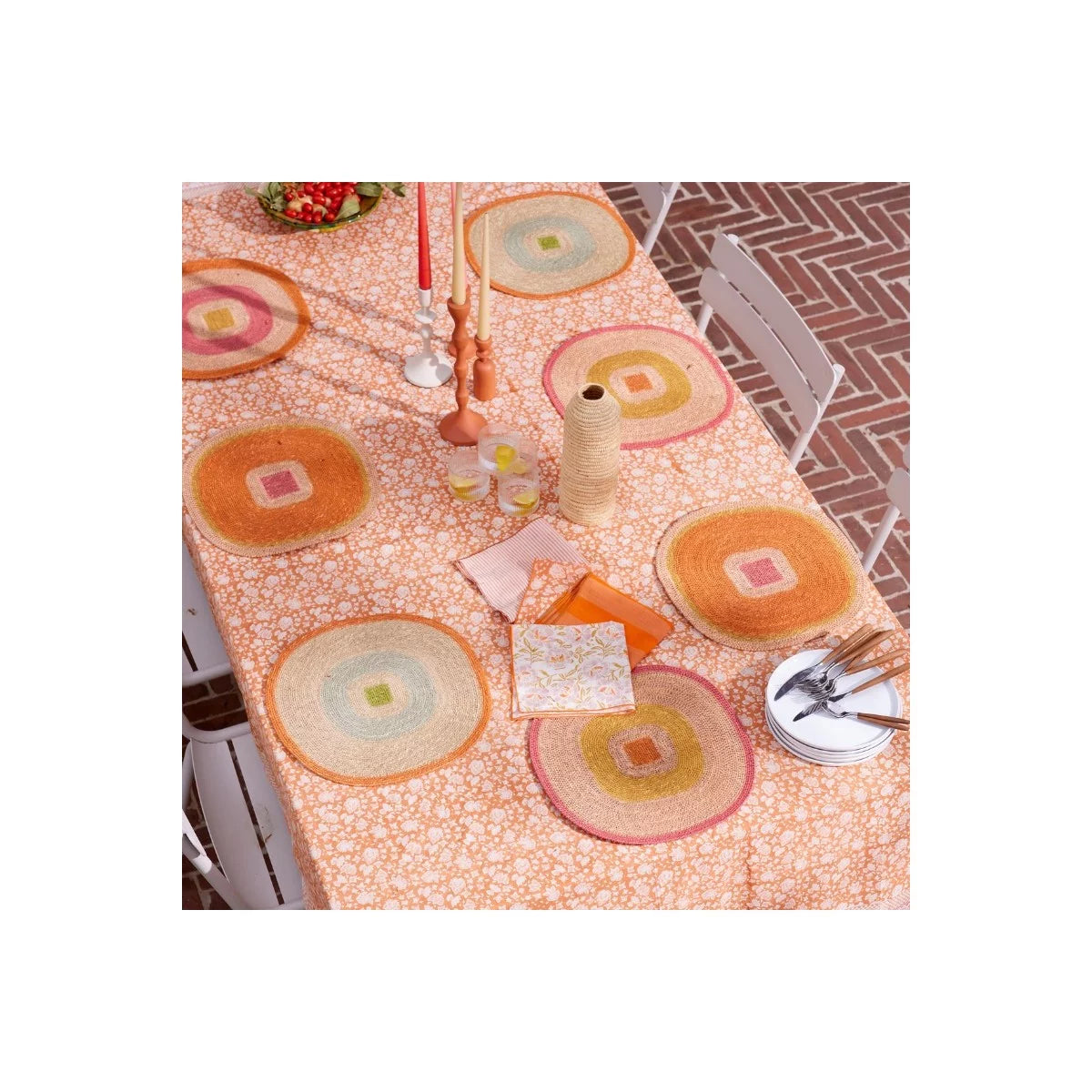 Set de Table Mada Rose/Orange