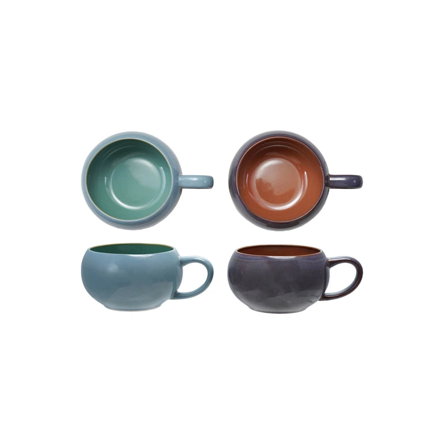 Mug - Plum reactive glaze - Blue
