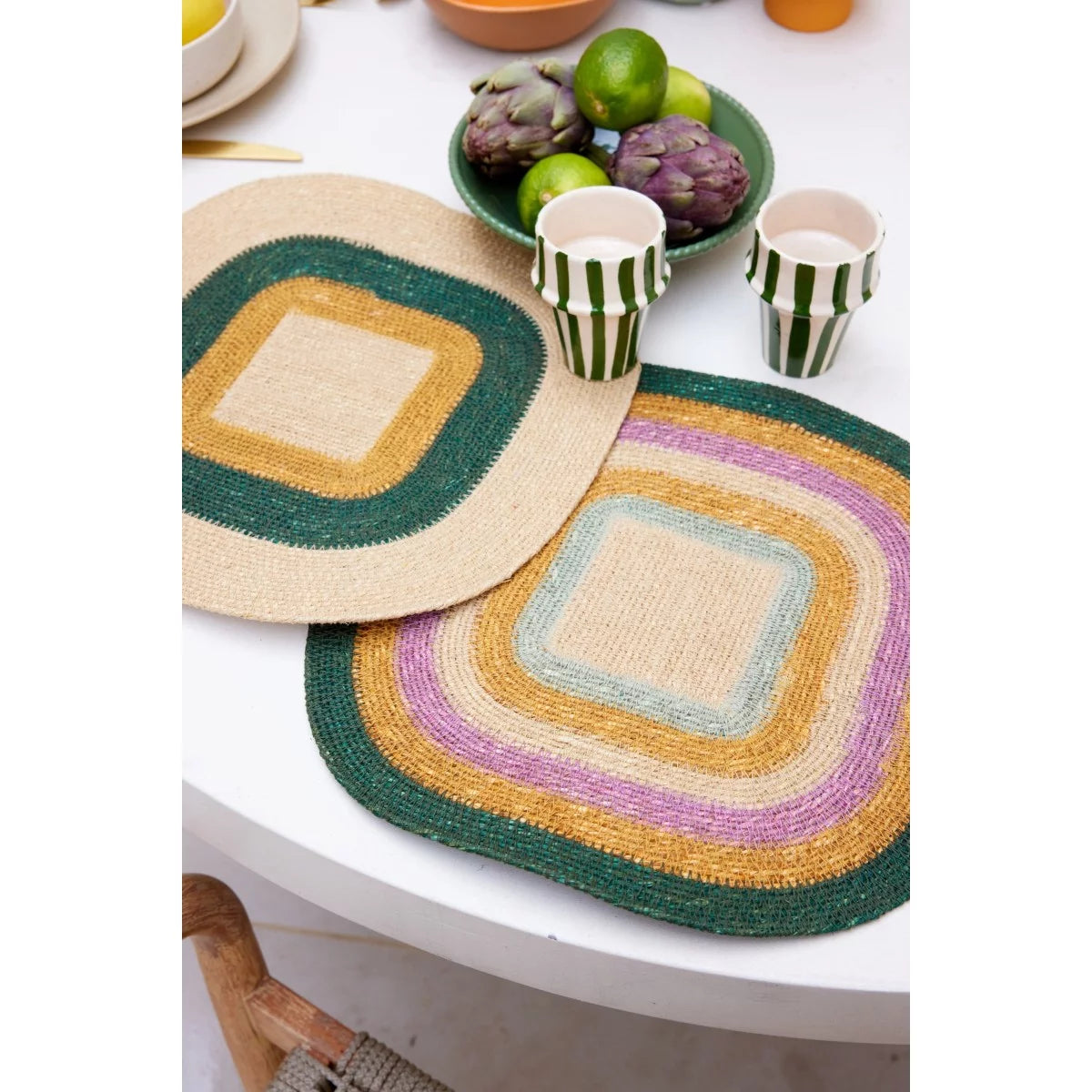 Set de Table Mada Multi-co Vert