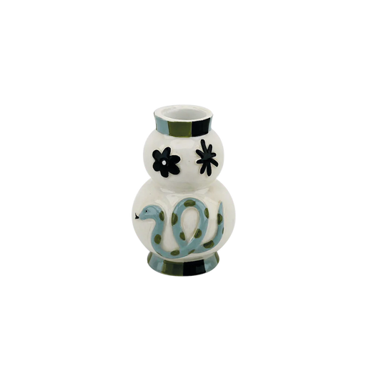 Bougeoir Serpent Bleu Petit