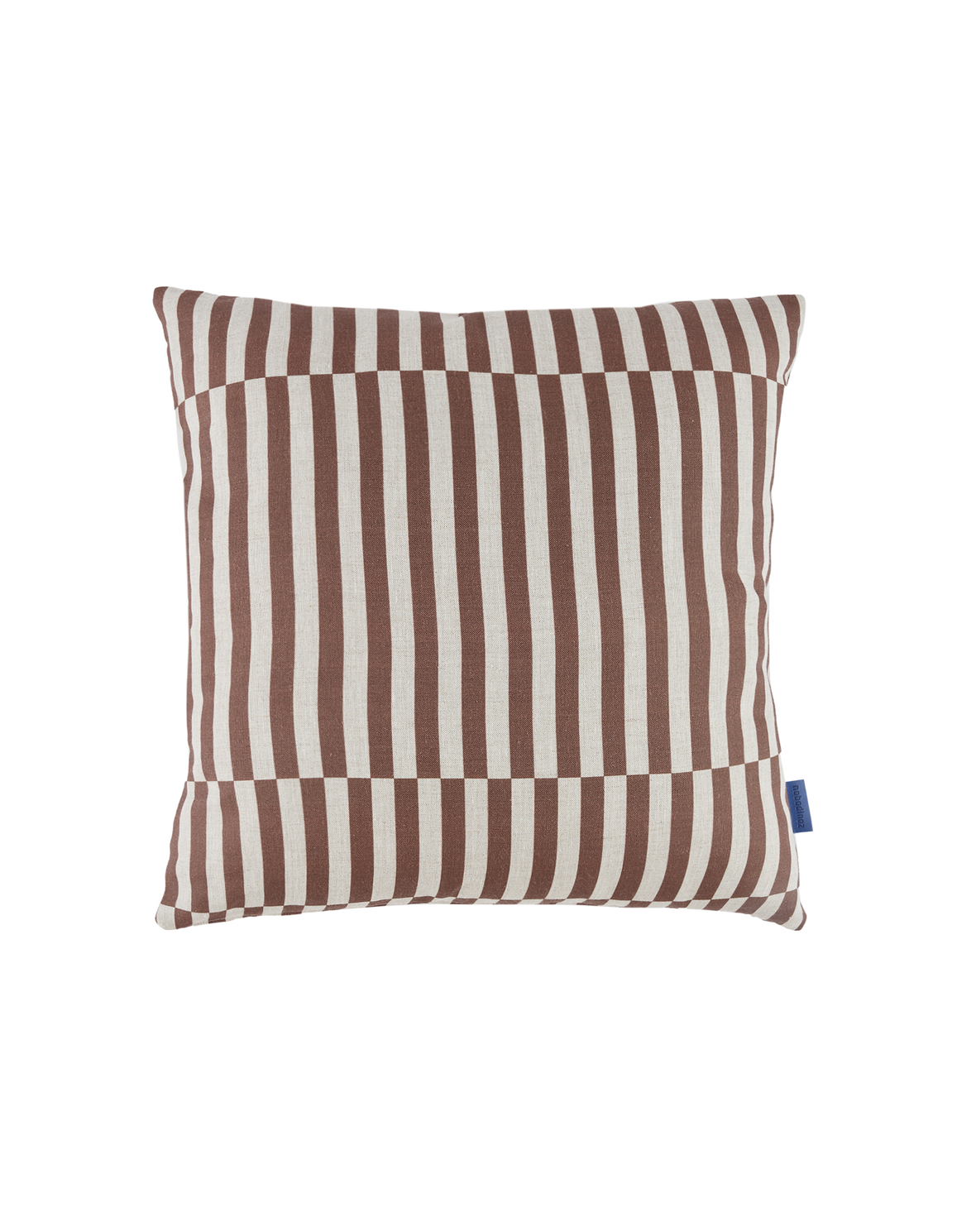 Coussin Stanley Carré Brun Lignes Minces