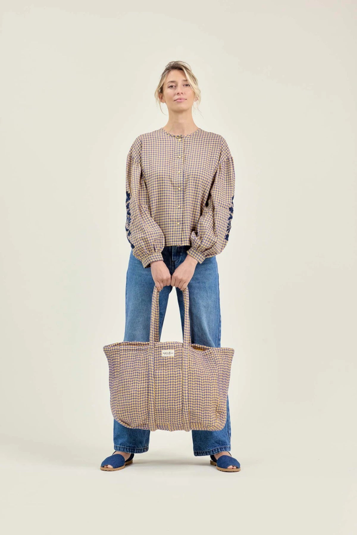 Sac Cabas Samba Checkmate Wheat