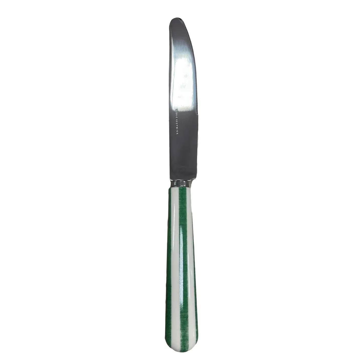 Couteau Leo Rayure Vert En Inox