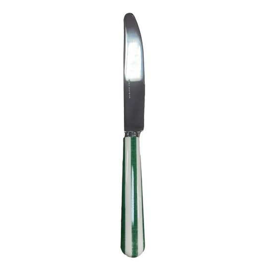 Couteau Leo Rayure Vert En Inox