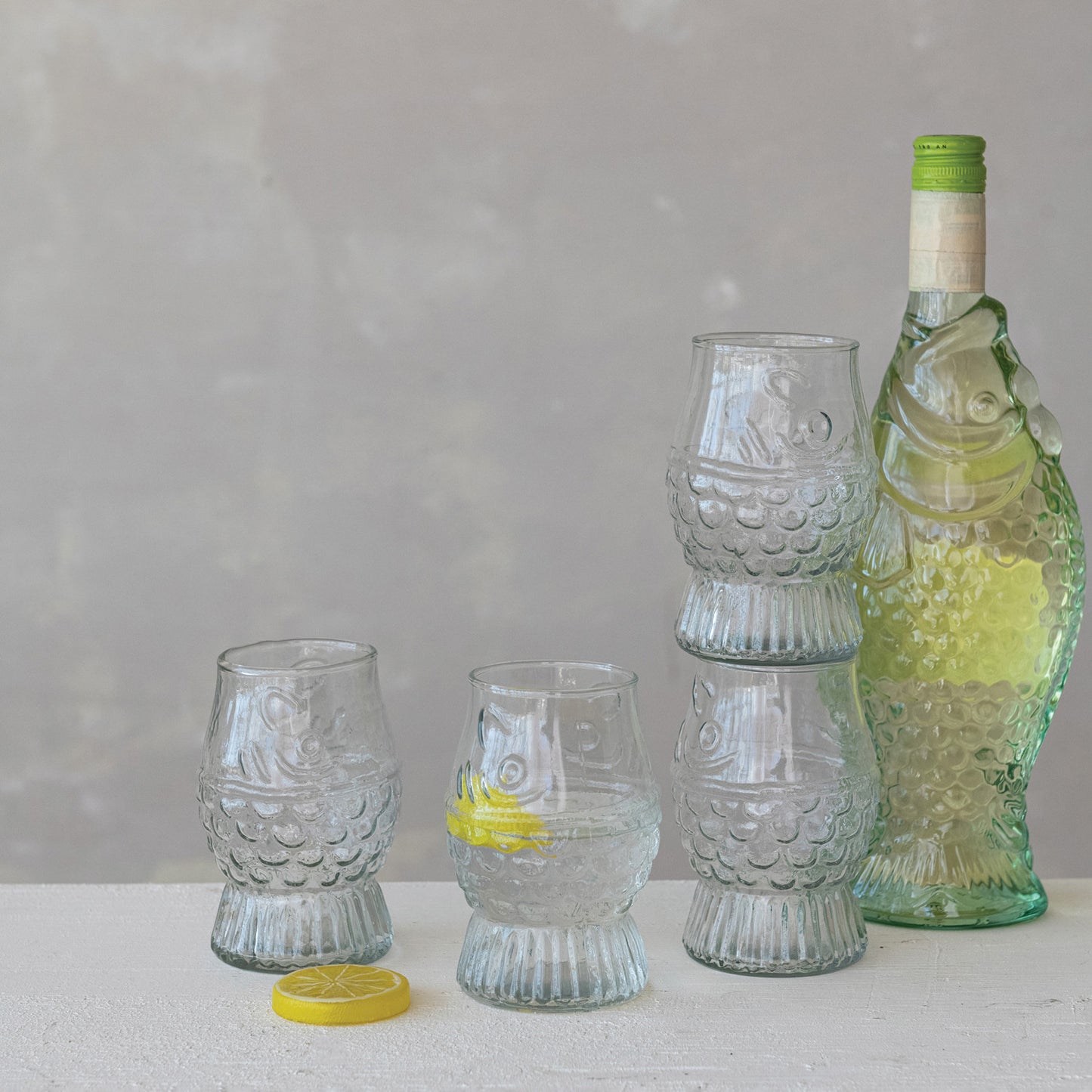 Verre en Forme de Poisson
