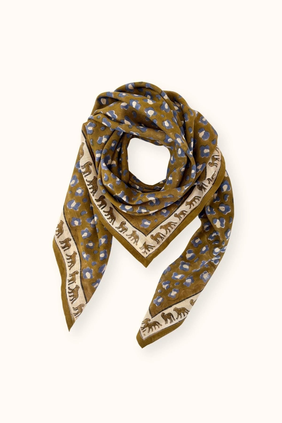 Foulard Dupitta - Léopard Tapenade