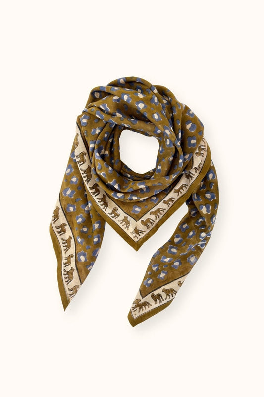 Foulard Dupitta - Léopard Tapenade