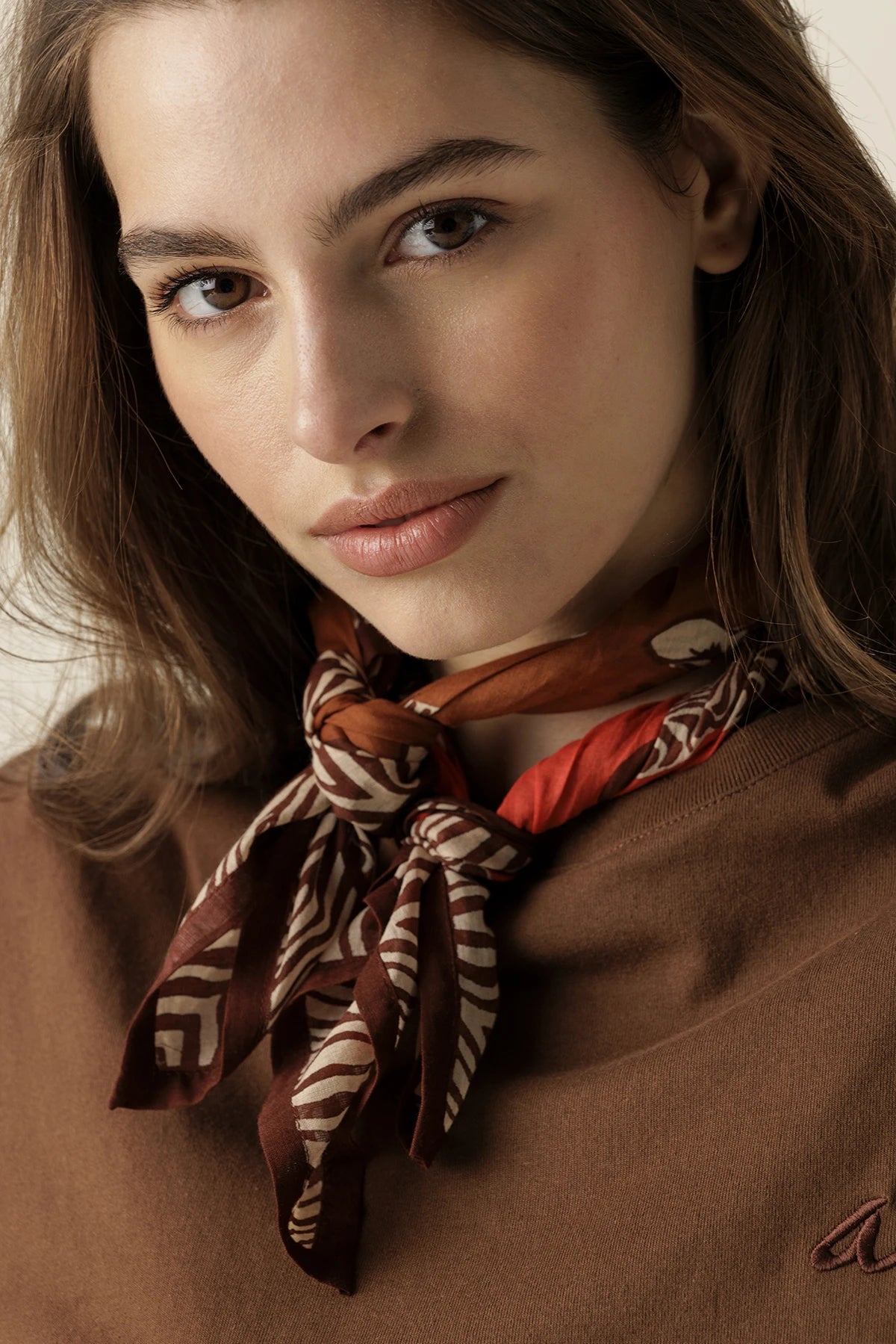 Foulard Dupitta - Zébre brun