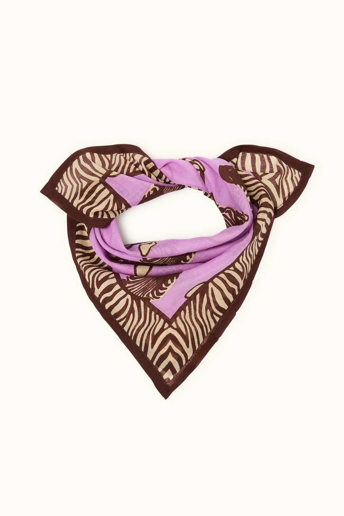 Foulard Dupitta - Zébre Mauve