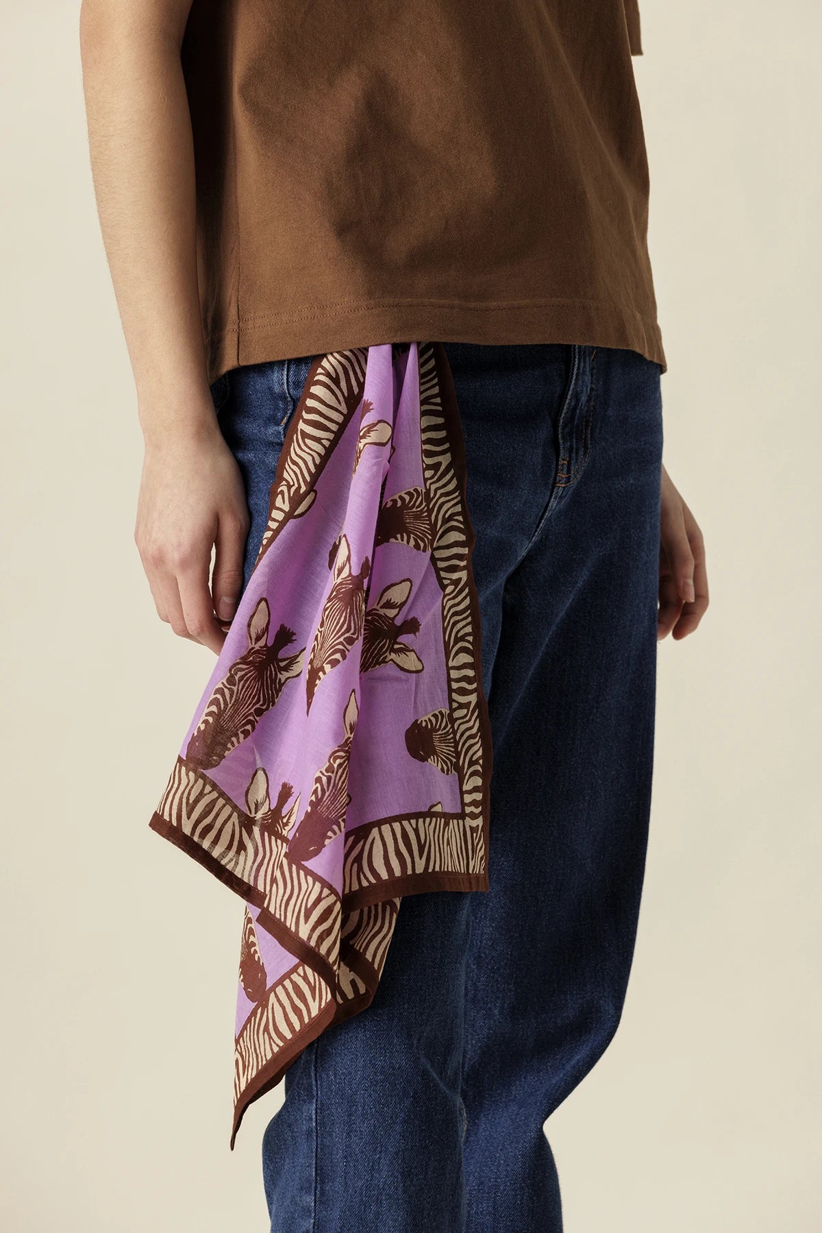 Foulard Dupitta - Zébre Mauve