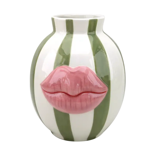 Vase Vert Rayure Kiss