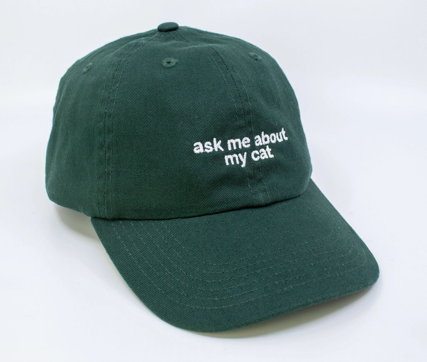 Ask me about my cat - casquette - vert