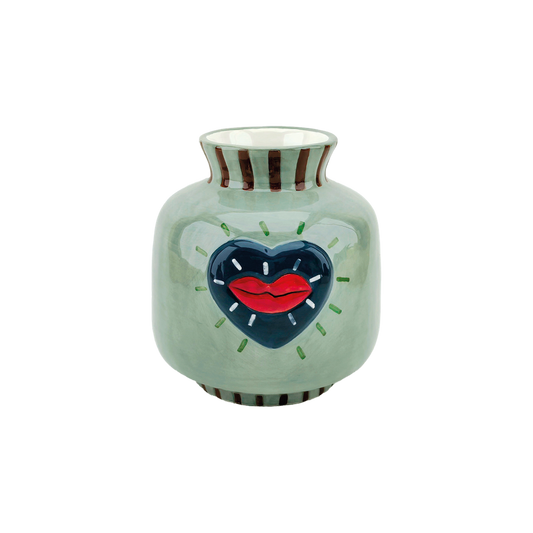 Vase Coeur Kiss Bleu Clair