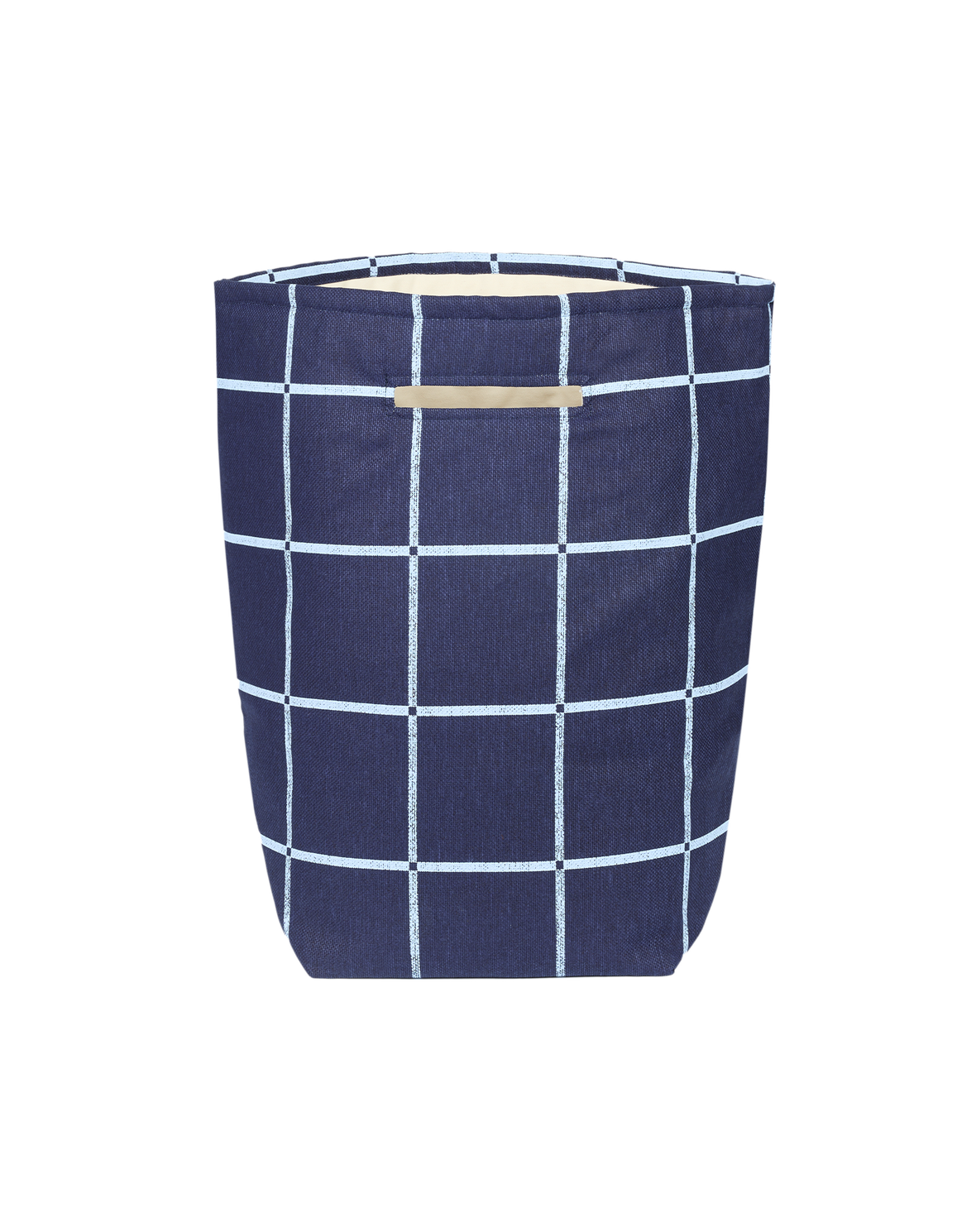 Grand Panier de Rangement Navy Bleu Windowpane