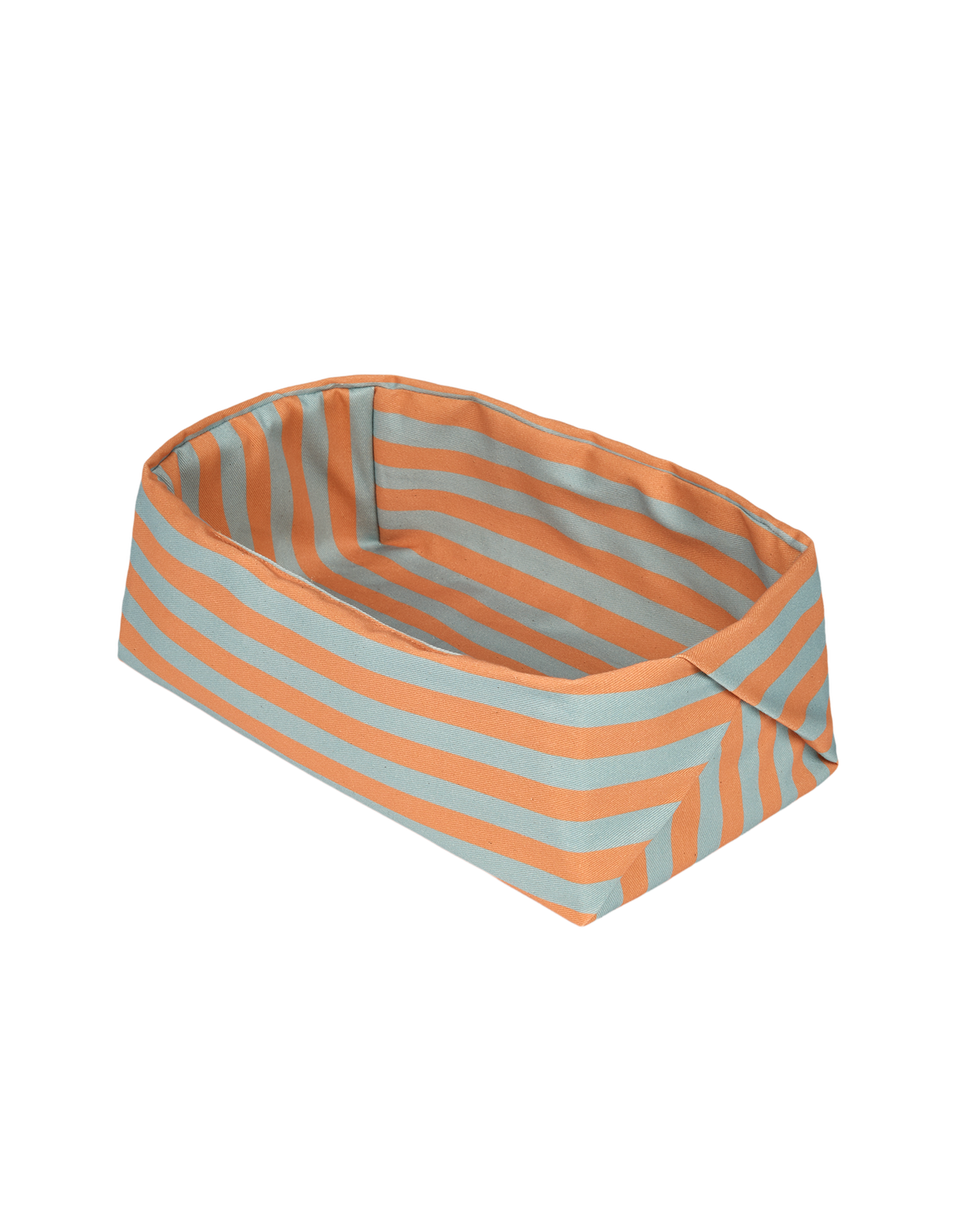 Panier à Pain Orange Bleu Rayure