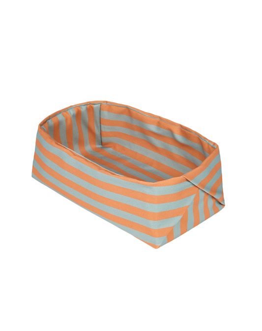 Panier à Pain Orange Bleu Rayure