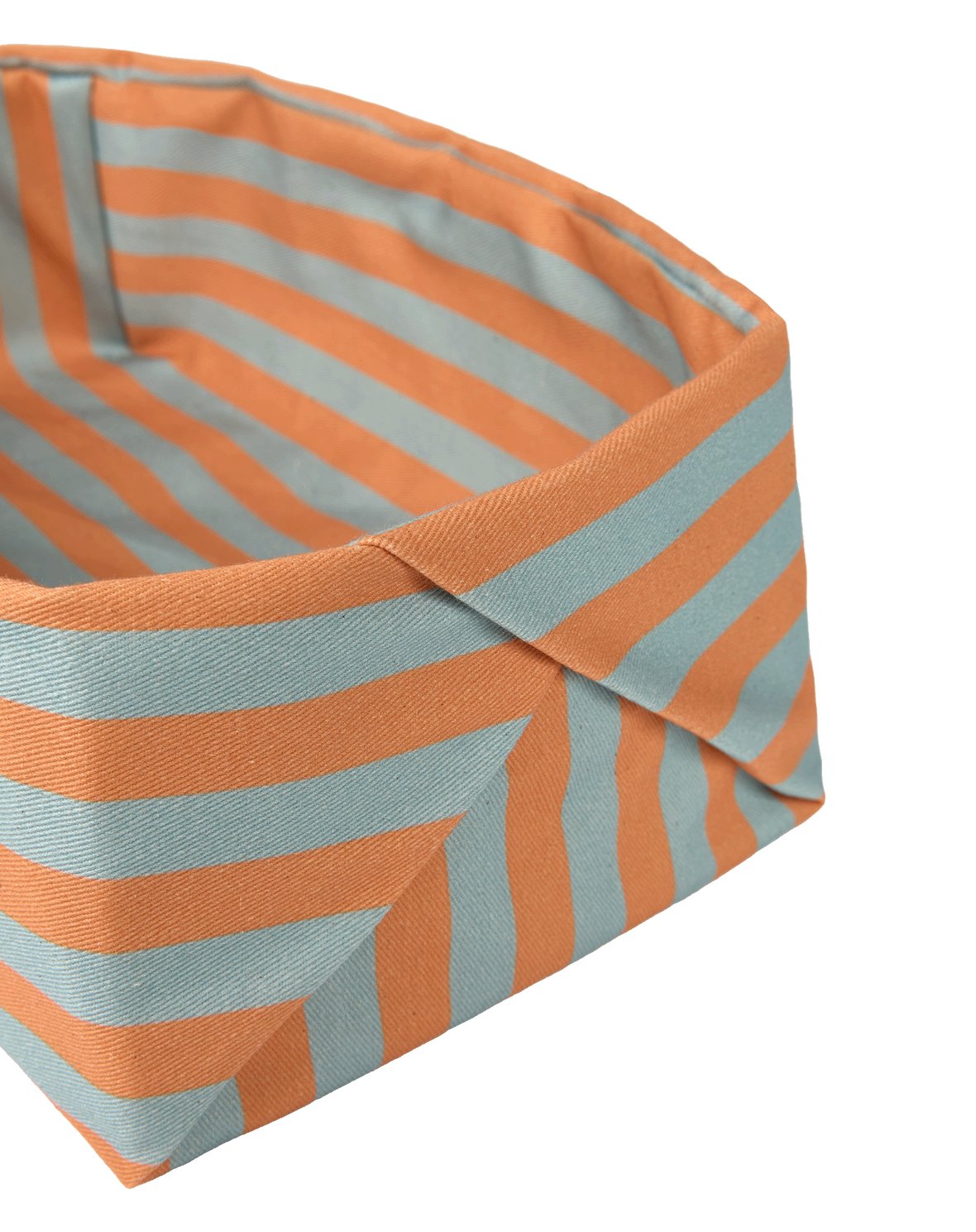 Panier à Pain Orange Bleu Rayure