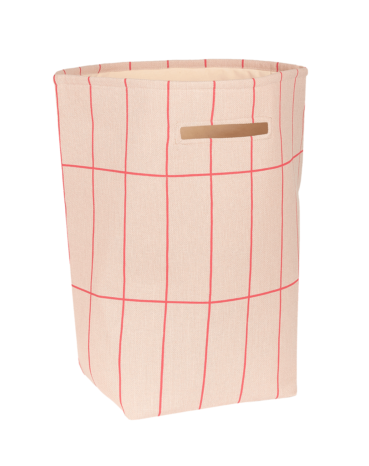 Grand Panier de Rangement Rose Rouge Grille