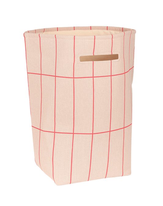 Grand Panier de Rangement Rose Rouge Grille