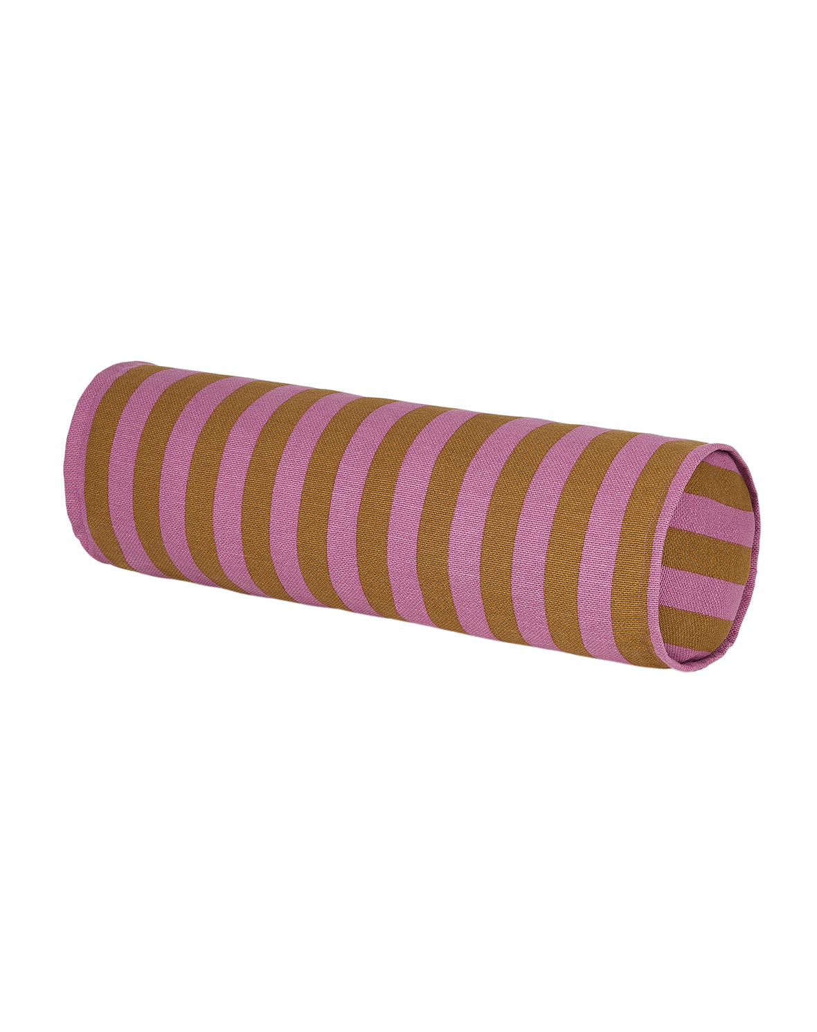 Coussin Cylindre Rose Curry Rayure