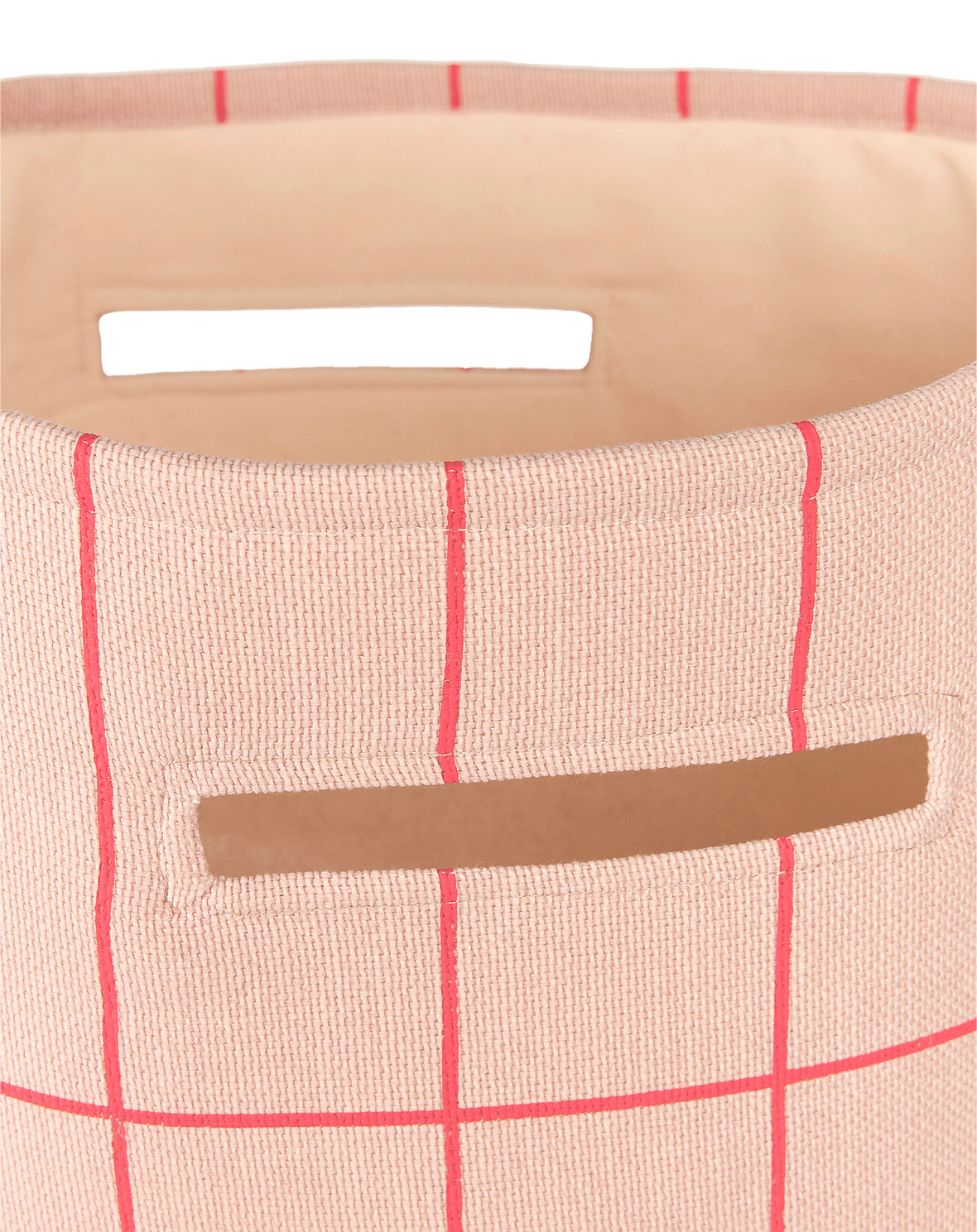 Grand Panier de Rangement Rose Rouge Grille