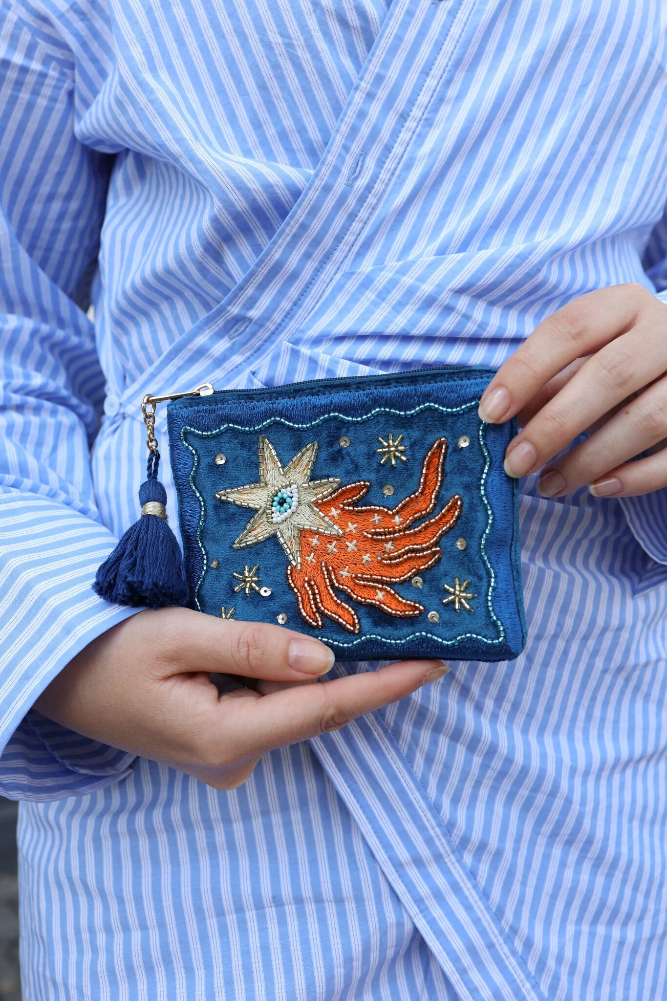 Pochette Perlée Oeil Étoile