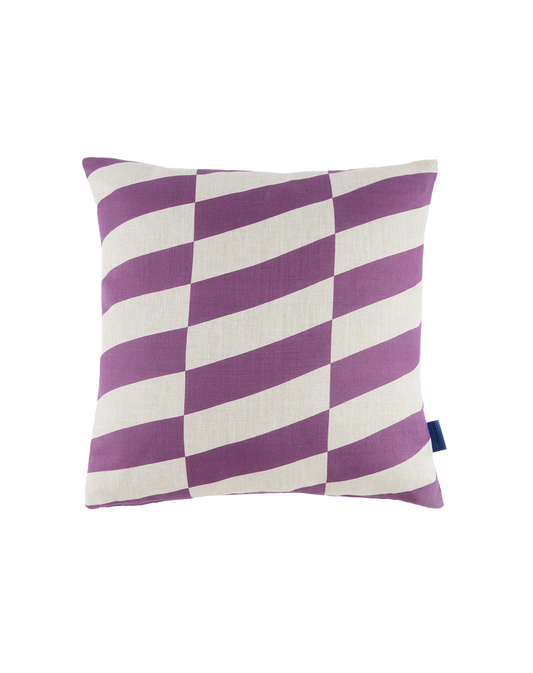 Coussin Stanley Carré Mauve Carrelage Diagonal