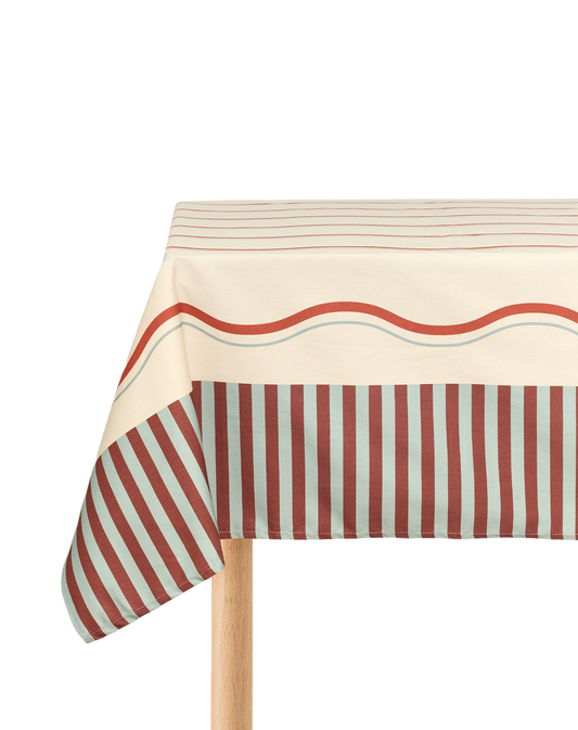 Nappe Sarga Rouge Bleu Vague