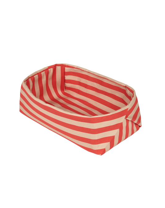 Panier à Pain Rouge Rayure