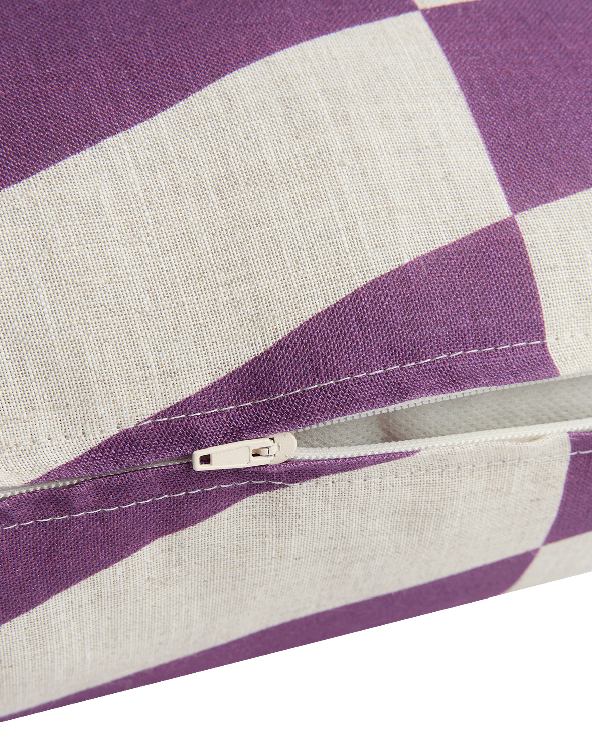 Coussin Stanley Carré Mauve Carrelage Diagonal