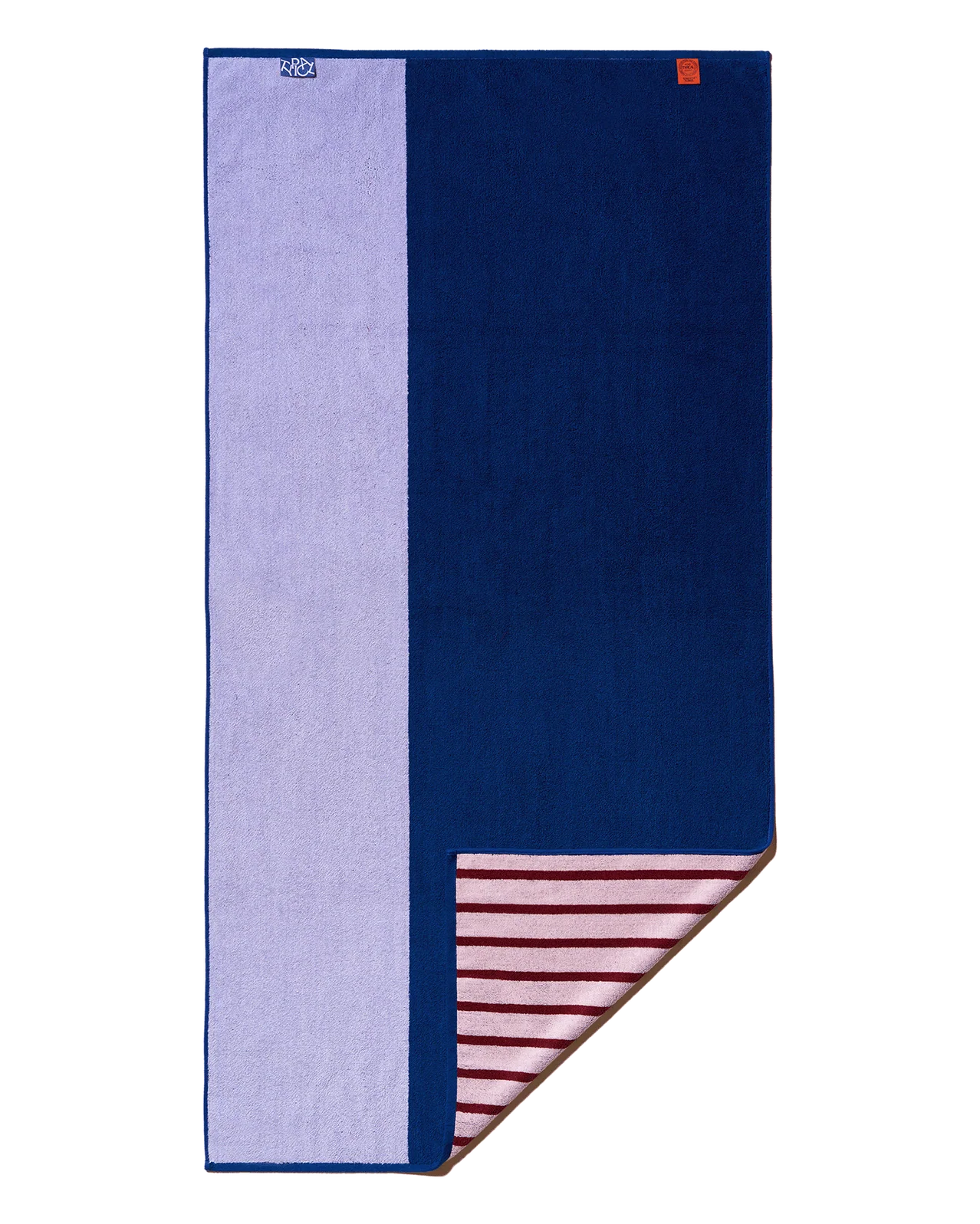 Serviette à Main Two-Tone B Side - Lilas, Studio Navy (Set de 2)