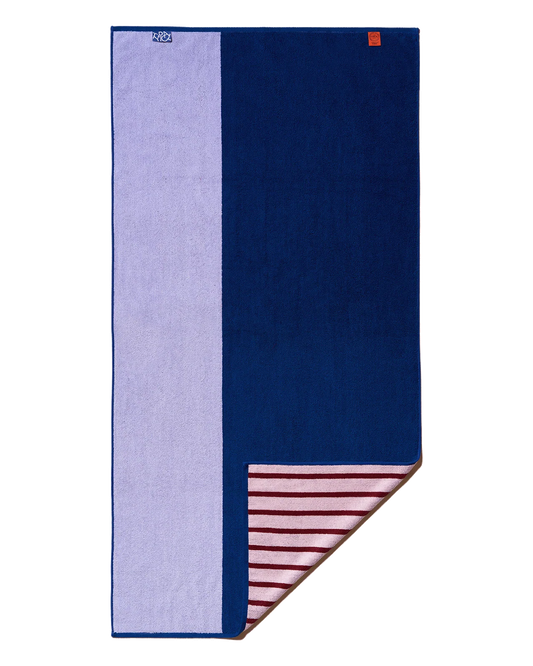 Serviette à Main Two-Tone B Side - Lilas, Studio Navy (Set de 2)
