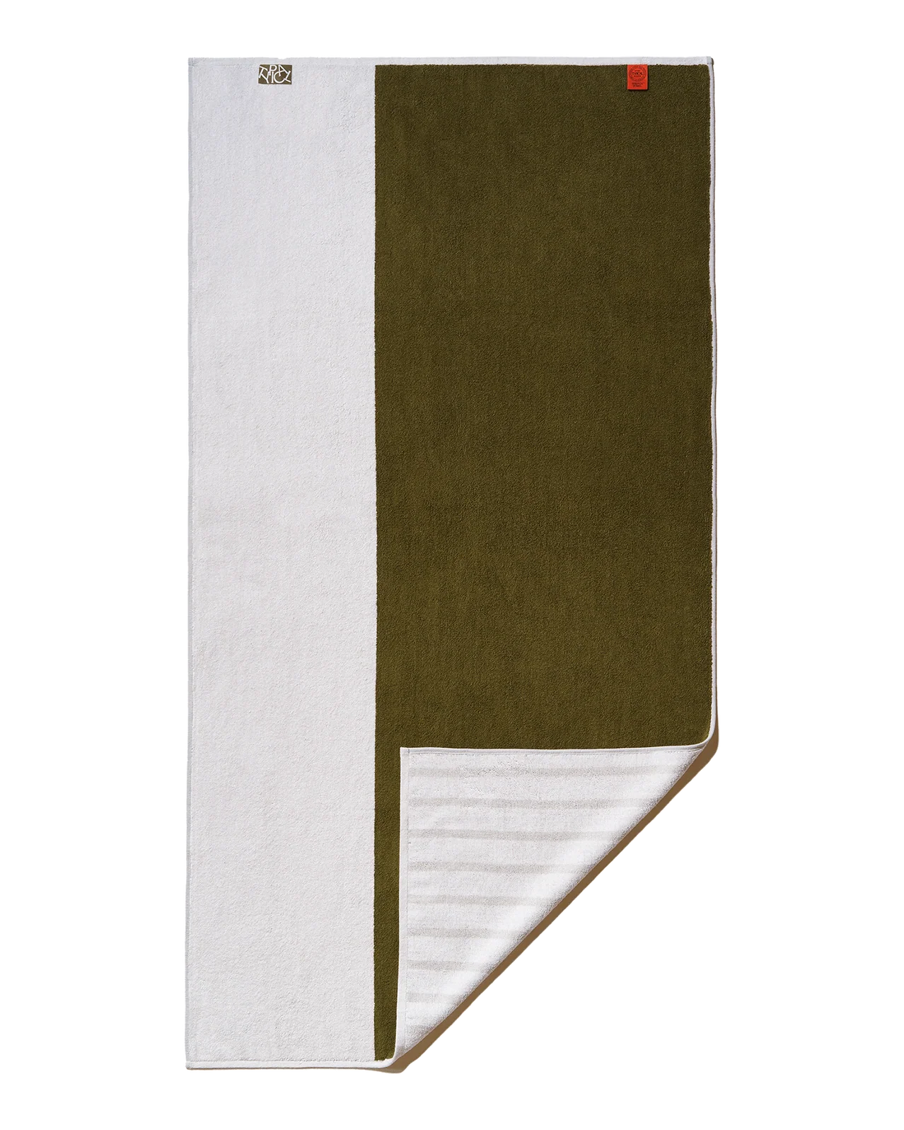 Serviette de Bain Two-Tone B Side - Ceramic Clay, Moss Green